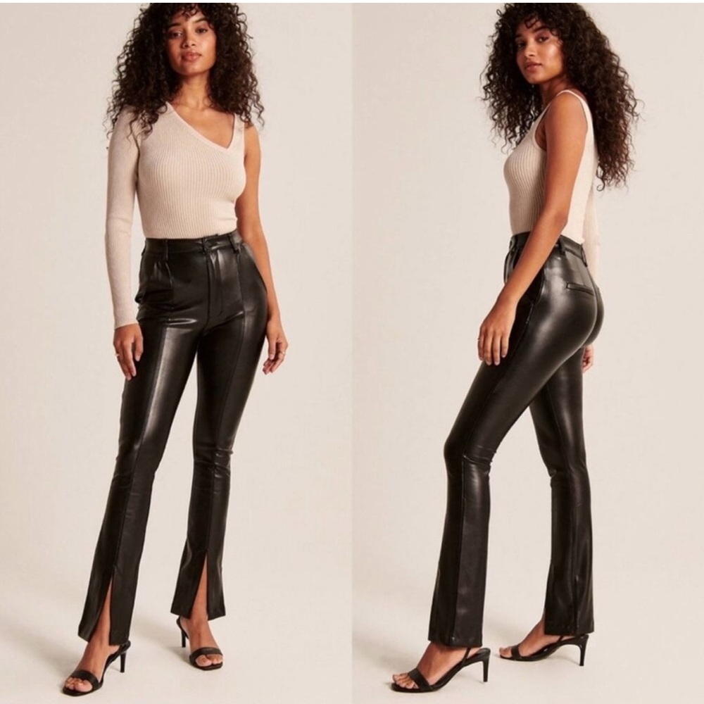 Leather Ultra High Rise
Ankle Straight Jean